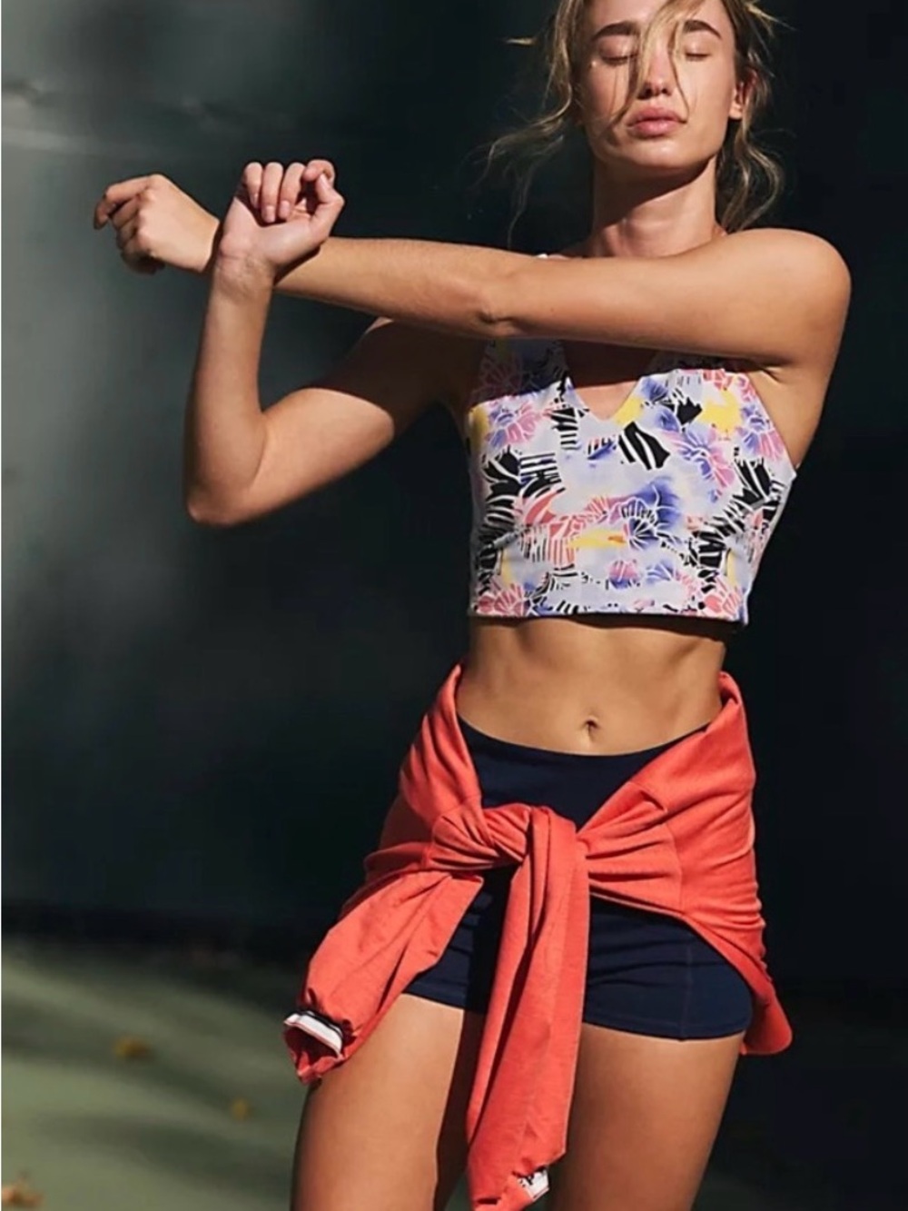 NWT Free People FP MOVEMENT Never Better Tank Mystic Floral Combo Size L